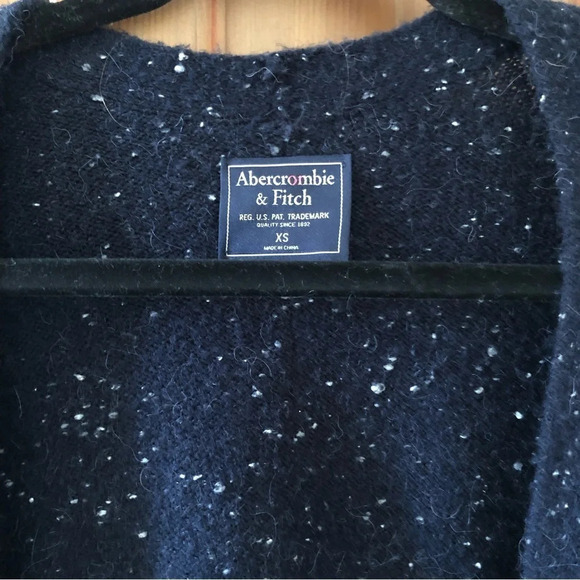 Abercrombie & Fitch Alpaca Open Front Duster Cardigan XS Y2K Cottagecore Granny - Picture 3 of 8